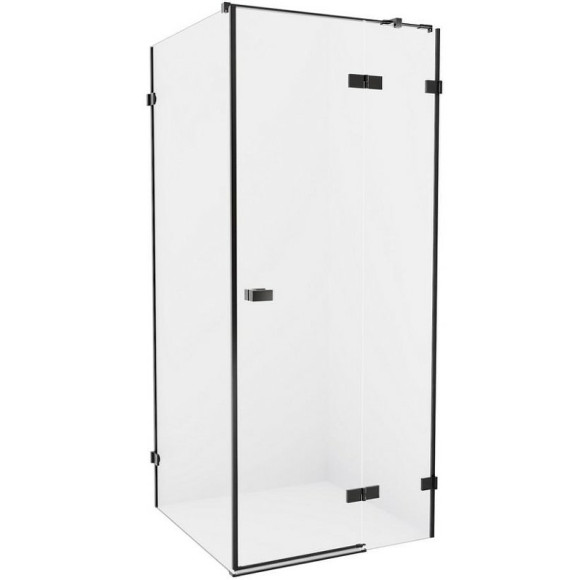Душевой уголок New Trendy Avexa Black 110x120 R EXK-1838 профиль Черный стекло прозрачное