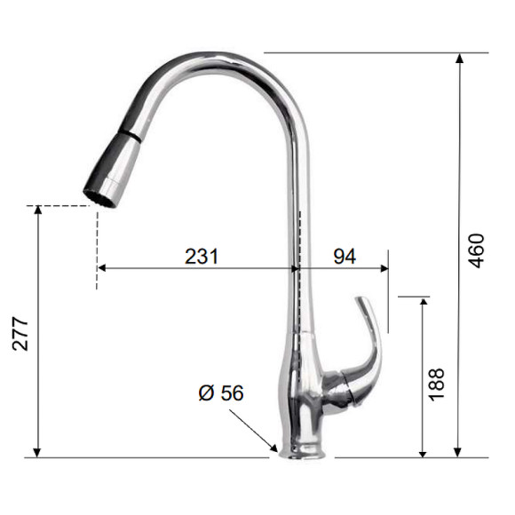 Смеситель для кухни Remer Futura U472 Хром Смеситель для кухни Remer Futura U472 Хром
