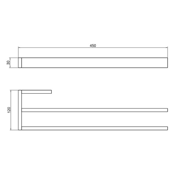 Полотенцедержатель Timo Petruma 15252/03 двойной Черный матовый