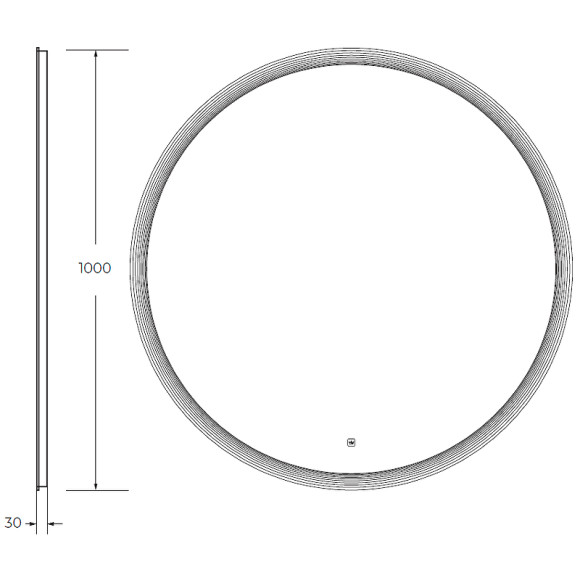 Зеркало Cezares Eco 100 CZR-SPC-ECO-1000-LED-TCH с подсветкой с лазерной гравировкой и сенсорным выключателем
