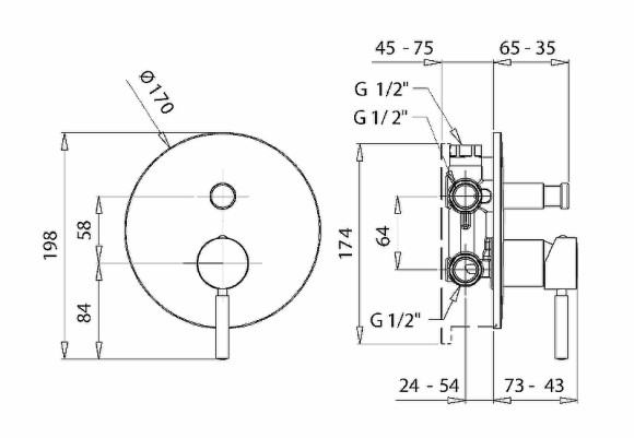 Смеситель для душа Migliore Fortis 30464 Черный матовый Смеситель для душа Migliore Fortis 30464 Черный матовый