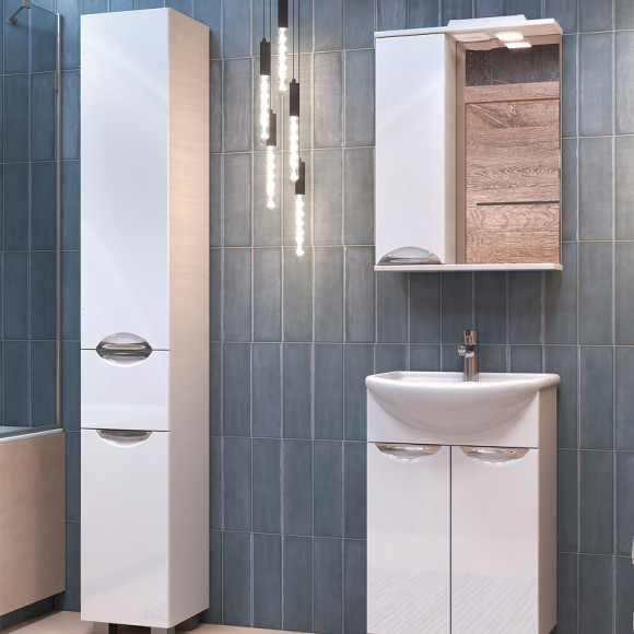 Зеркало со шкафом Vigo Callao 50 L z.CAL.50.L.El с подсветкой Белое