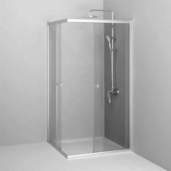 Душевой уголок AM.PM Sunny 100х100 W87G-403-100100-MT профиль Хром матовый стекло прозрачное