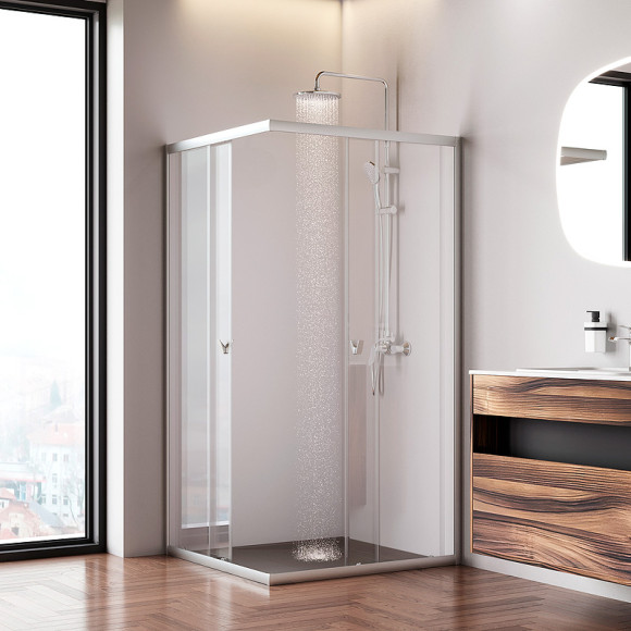 Душевой уголок AM.PM Sunny 100х100 W87G-403-100100-MT профиль Хром матовый стекло прозрачное