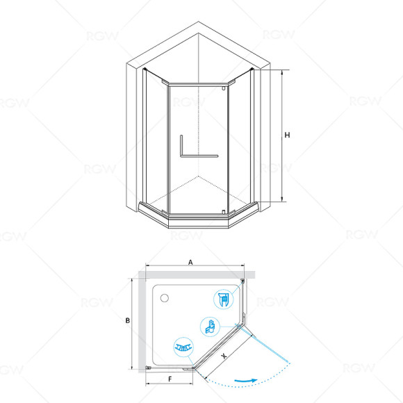 Душевой уголок RGW Passage PA-081 80х80 35088188-11 профиль Хром стекло прозрачное Душевой уголок RGW Passage PA-081 80х80 35088188-11 профиль Хром стекло прозрачное