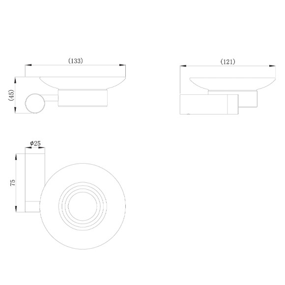 Мыльница Raiber Graceful RPB-80008 Черная матовая Мыльница Raiber Graceful RPB-80008 Черная матовая