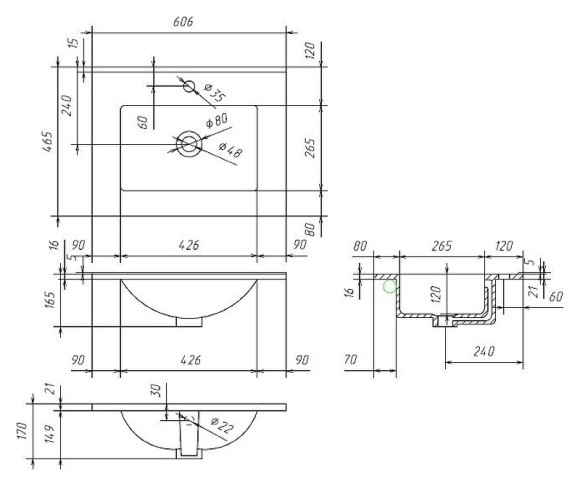 Тумба под раковину AM.PM Spirit M70FHX0602WG Белая
