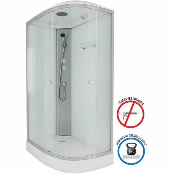 Душевая кабина Niagara Eco 120x80 L E120/80/13L/MT без гидромассажа Душевая кабина Niagara Eco 120x80 L E120/80/13L/MT без гидромассажа