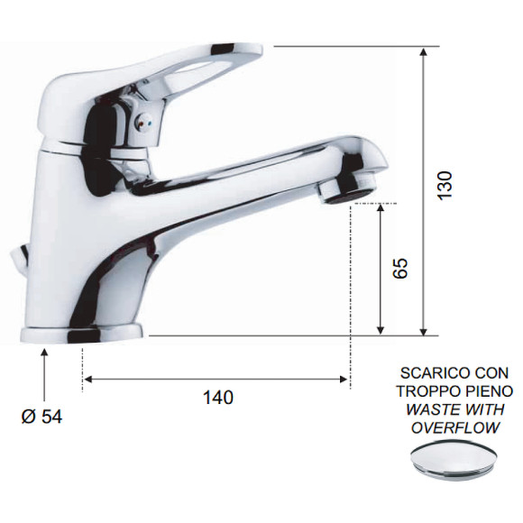 Смеситель для раковины Remer Kiss K10L Хром Смеситель для раковины Remer Kiss K10L Хром
