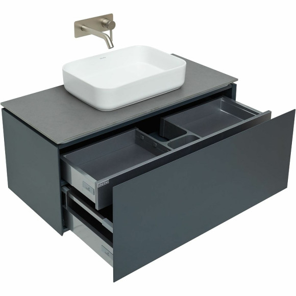 Тумба под раковину Allen Brau Infinity 100 1.21004.AM подвесная Антрацит матовый Тумба под раковину Allen Brau Infinity 100 1.21004.AM подвесная Антрацит матовый