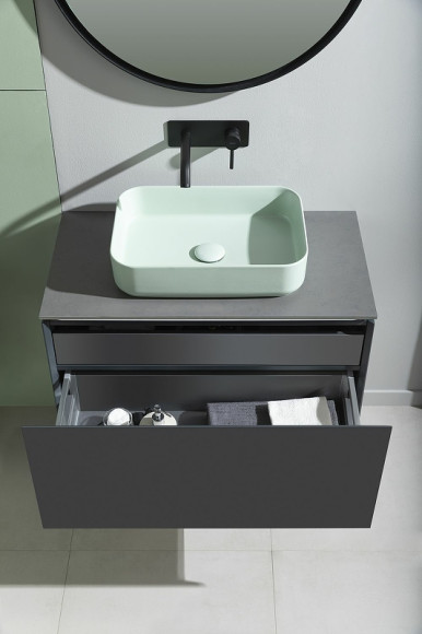 Тумба под раковину Allen Brau Infinity 100 1.21004.AM подвесная Антрацит матовый Тумба под раковину Allen Brau Infinity 100 1.21004.AM подвесная Антрацит матовый