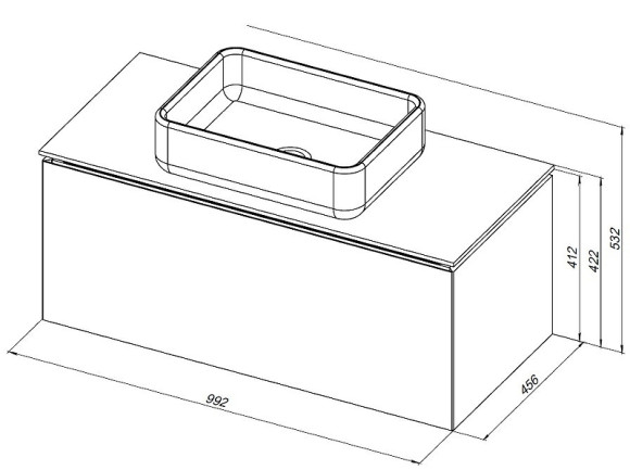 Тумба под раковину Allen Brau Infinity 100 1.21004.AM подвесная Антрацит матовый Тумба под раковину Allen Brau Infinity 100 1.21004.AM подвесная Антрацит матовый