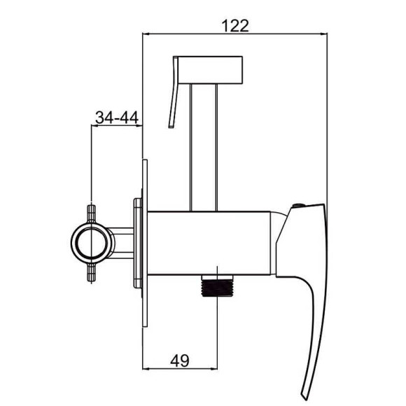 Гигиенический душ со смесителем Gappo Jacob G7207-1 Хром