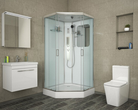 Душевая кабина Niagara Premium 100x100 NG-6002-01GD с гидромассажем Душевая кабина Niagara Premium 100x100 NG-6002-01GD с гидромассажем