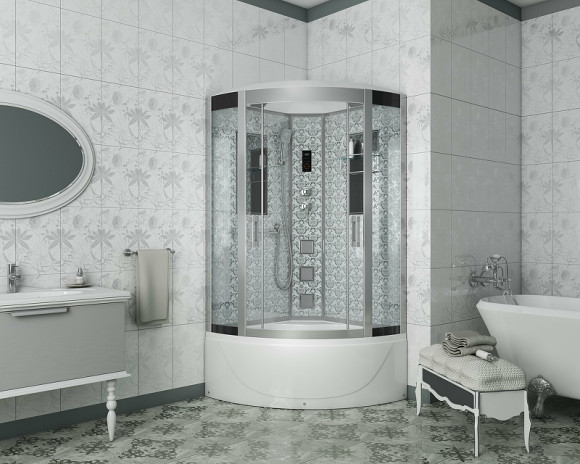 Душевая кабина Niagara Luxe NG-7710W 100x100 с гидромассажем Душевая кабина Niagara Luxe NG-7710W 100x100 с гидромассажем