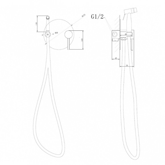 Гигиенический душ со смесителем Abber Emotion AF8826G Золото матовое Гигиенический душ со смесителем Abber Emotion AF8826G Золото матовое