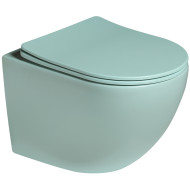 Унитаз SantiLine SL-5103 подвесной Светло-зеленый матовый с сиденьем Микролифт