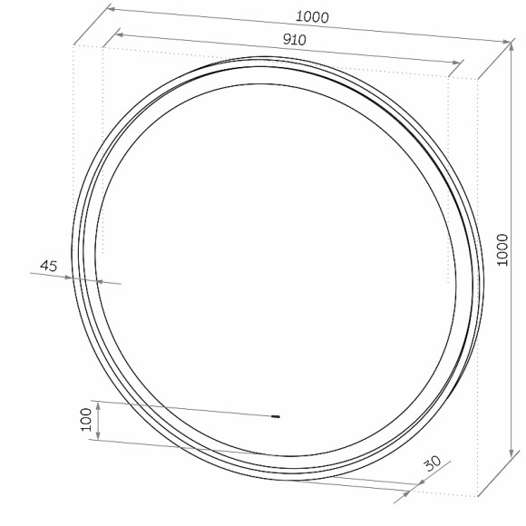 Зеркало Континент Planet D 1000 ЗЛП1153 с подсветкой с бесконтактным выключателем Зеркало Континент Planet D 1000 ЗЛП1153 с подсветкой с бесконтактным выключателем