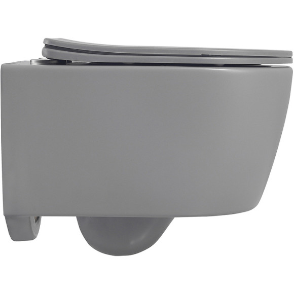 Унитаз Abber Bequem AC1104MG подвесной Серый матовый с сиденьем Микролифт Унитаз Abber Bequem AC1104MG подвесной Серый матовый с сиденьем Микролифт