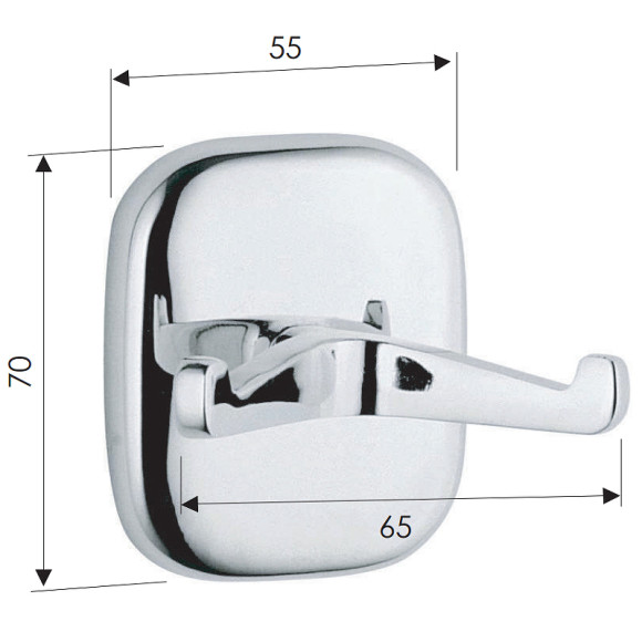 Крючок Remer Suite SU50CR Хром Крючок Remer Suite SU50CR Хром