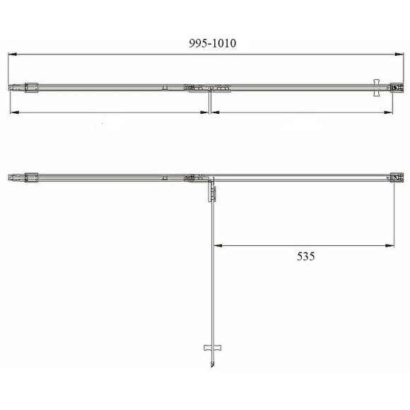Душевая дверь Veconi Vianno VN-73 100 VN73-100-01-C4 профиль Хром стекло прозрачное