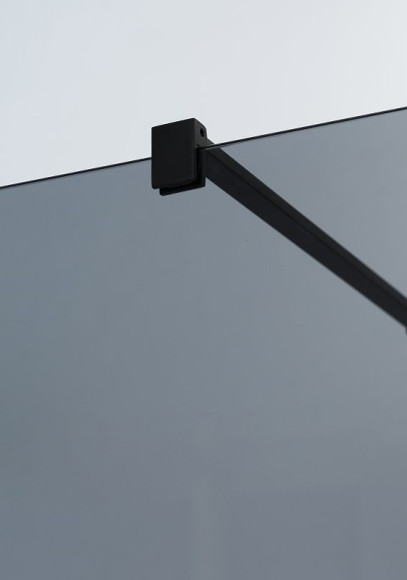 Душевая перегородка Cezares Liberta 110 LIBERTA-L-1-110-120-GR-NERO профиль Черный матовый стекло серое