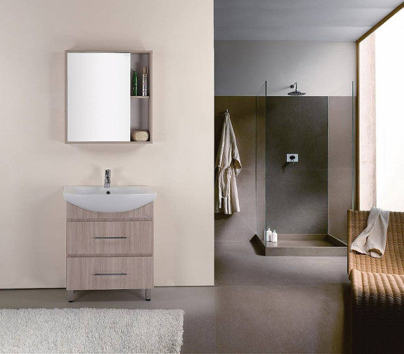 Зеркальный шкаф Onika Дельта 70.00 207020 Ясень шимо светлый Зеркальный шкаф Onika Дельта 70.00 207020 Ясень шимо светлый