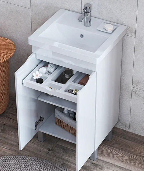 Тумба под раковину Vigo Grani 50 tn.GRI.FOS.50.2D Белая