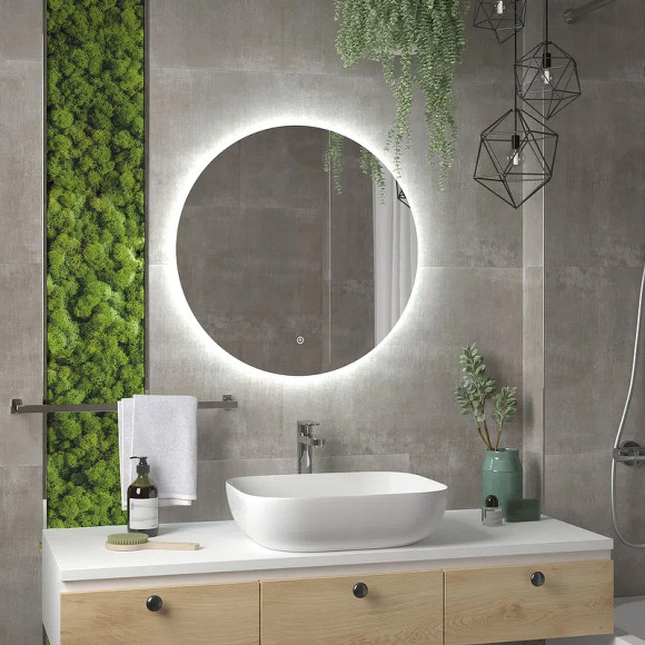 Зеркало Континент Ajour Eco 700х700 ЗЛП2810 с подсветкой с сенсорным выключателем с диммером Зеркало Континент Ajour Eco 700х700 ЗЛП2810 с подсветкой с сенсорным выключателем с диммером