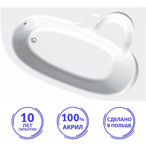 Акриловая ванна C-Bath Atlant 170x110 CBA00104R без гидромассажа