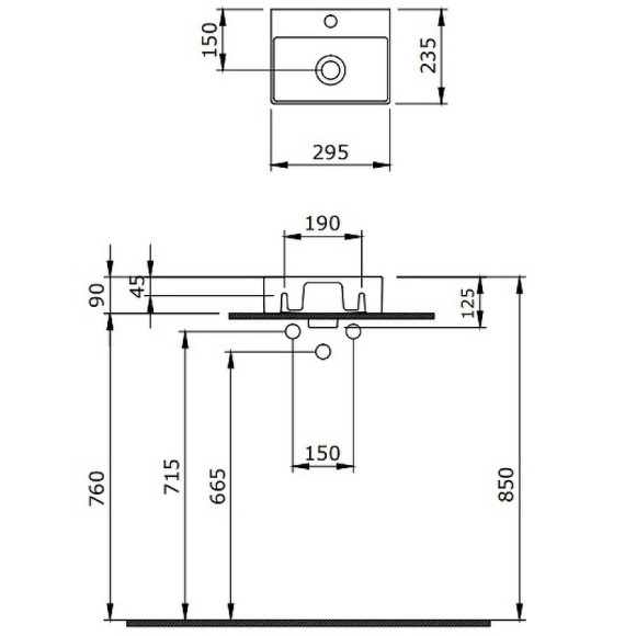 Раковина Berges Small 29 182012 Белая глянцевая Раковина Berges Small 29 182012 Белая глянцевая