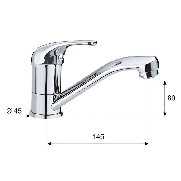 Смеситель для раковины Remer Серия 35 F11G Хром Смеситель для раковины Remer Серия 35 F11G Хром