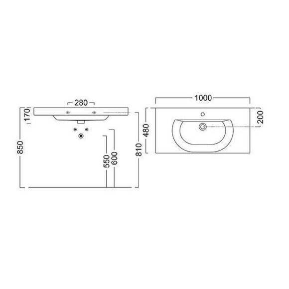 Раковина Kerama Marazzi Buongiorno 100 BG.wb.100 Белая глянцевая