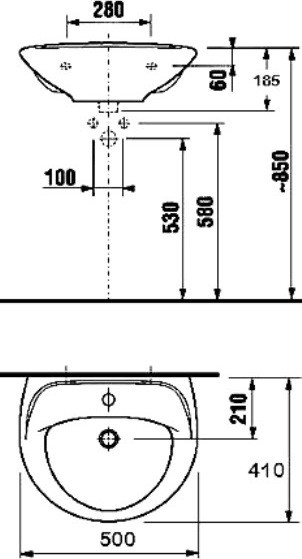 Раковина Jika Lyra 50 8.1427.0.000.104.9 Белая Раковина Jika Lyra 50 8.1427.0.000.104.9 Белая