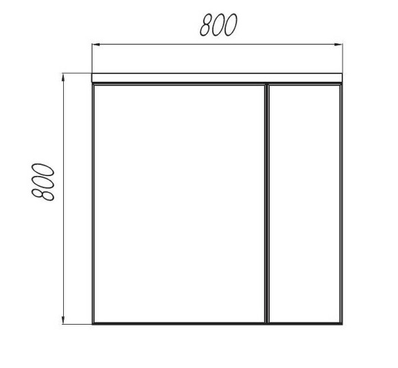 Зеркальный шкаф Aquaton Брук 80 1A200602BC010 с подсветкой Белый