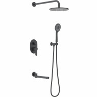 Душевая система Berges Nardis 3R 071014 Черная матовая Душевая система Berges Nardis 3R 071014 Черная матовая