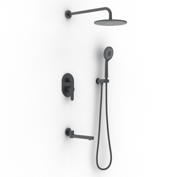Душевая система Berges Nardis 3R 071014 Черная матовая Душевая система Berges Nardis 3R 071014 Черная матовая