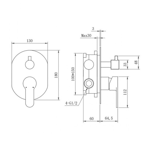 Душевая система Berges Nardis 3R 071014 Черная матовая Душевая система Berges Nardis 3R 071014 Черная матовая
