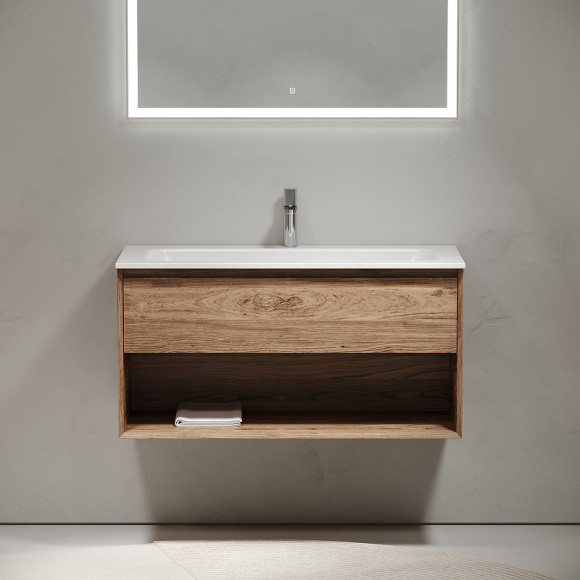 Тумба под раковину Sancos Marmi 1.0 100 MR1.0100ECH подвесная Дуб чарльстон