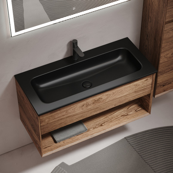 Тумба под раковину Sancos Marmi 1.0 100 MR1.0100ECH подвесная Дуб чарльстон