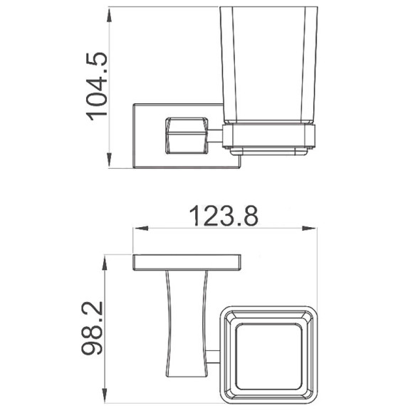Стакан для зубных щеток Gappo G0706 Хром