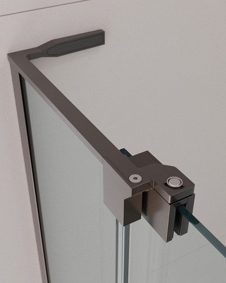 Душевой уголок Cezares Slider 90x80 SLIDER-AH-1-80-80/90-C-GM профиль Оружейная сталь стекло прозрачное