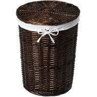 Корзина для белья WasserKRAFT Elbе WB-740-L с крышкой Темно-коричневая Корзина для белья WasserKRAFT Elbе WB-740-L с крышкой Темно-коричневая