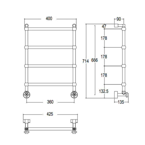 Водяной полотенцесушитель Margaroli Sole 442TS3604CR Хром Водяной полотенцесушитель Margaroli Sole 442TS3604CR Хром
