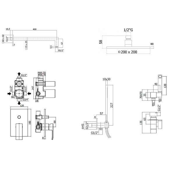 Душевая система Paffoni Elle KITZEL015CR/M с гигиеническим душем Хром