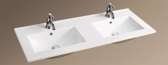 Раковина WeltWasser Deilbach 7506 120 10000003906 двойная Белый глянец Раковина WeltWasser Deilbach 7506 120 10000003906 двойная Белый глянец