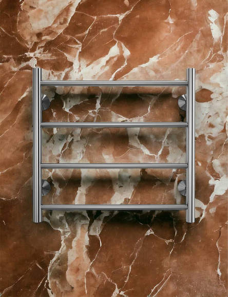 Водяной полотенцесушитель Terminus Аврора П4 500x500 4670078543967 Хром, нижнее подключение, G 1/2" ВР