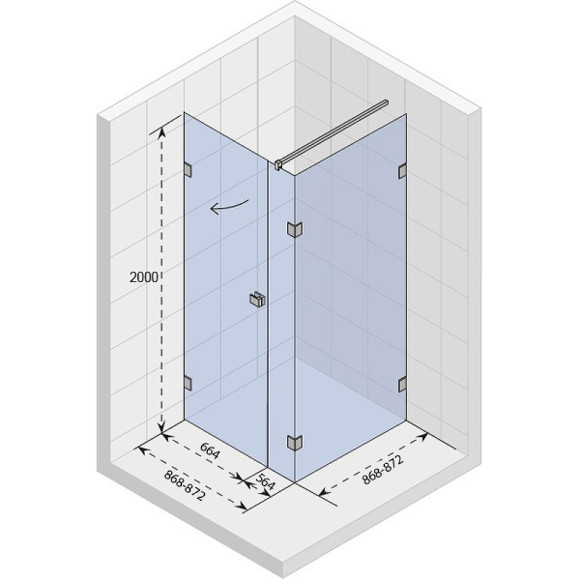 Душевой уголок Riho SZ Scandic NXT X204 90х90 L G001079120 (GX08022C1) профиль Хром стекло прозрачное Душевой уголок Riho SZ Scandic NXT X204 90х90 L G001079120 (GX08022C1) профиль Хром стекло прозрачное