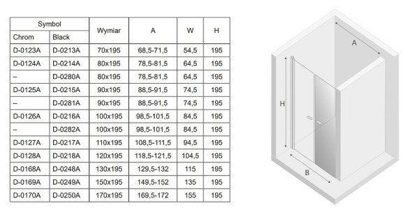 Душевая дверь New Trendy New Soleo Chrome 150 D-0169A профиль Хром стекло прозрачное Душевая дверь New Trendy New Soleo Chrome 150 D-0169A профиль Хром стекло прозрачное