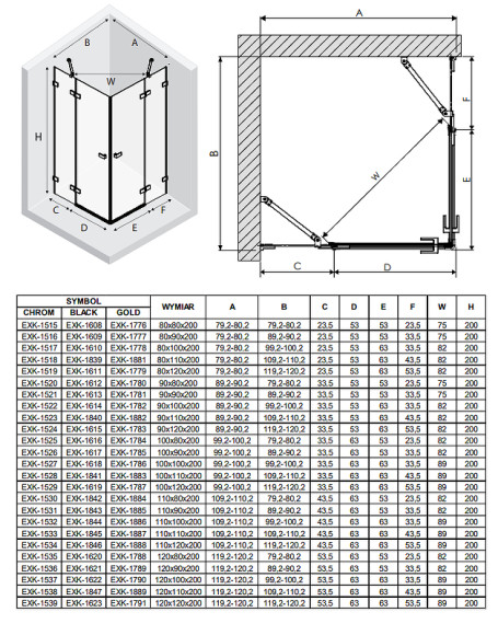 Душевой уголок New Trendy Avexa Chrome 120х100 EXK-1537 профиль Хром стекло прозрачное Душевой уголок New Trendy Avexa Chrome 120х100 EXK-1537 профиль Хром стекло прозрачное